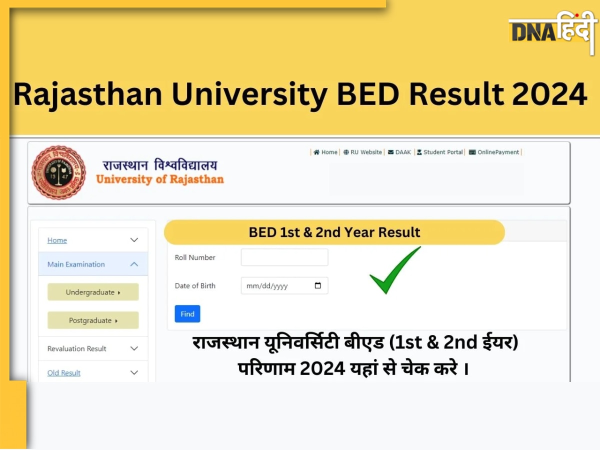 Rajasthan University B.Ed 2nd Year Result 2024: राजस्थान यूनिवर्सिटी ने जारी किया बी.एड दूसरे साल का रिजल्ट, यूं करें चेक