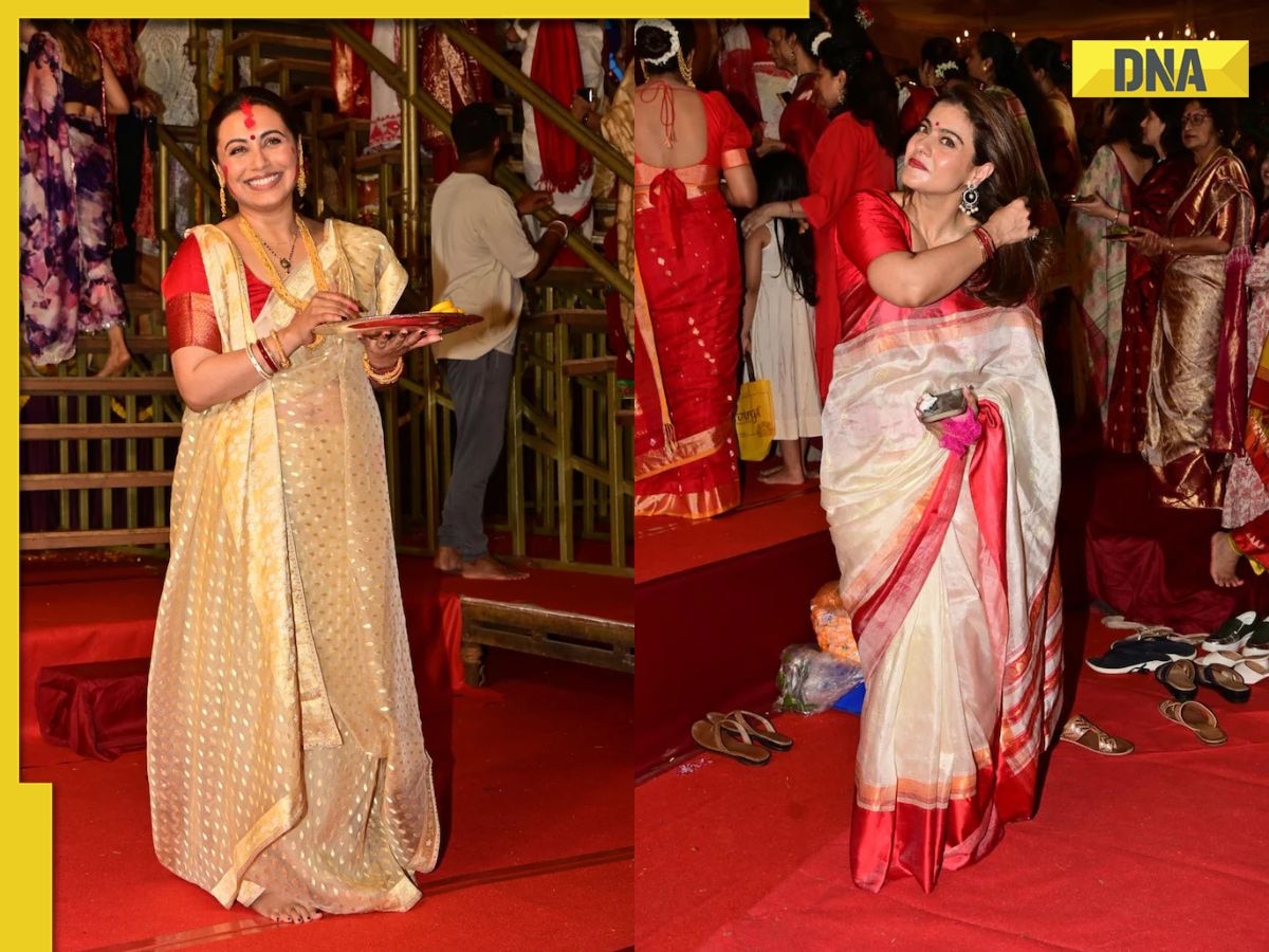 Durga Puja 2024: Rani Mukerji, Kajol dazzle in saree during sindoor khela