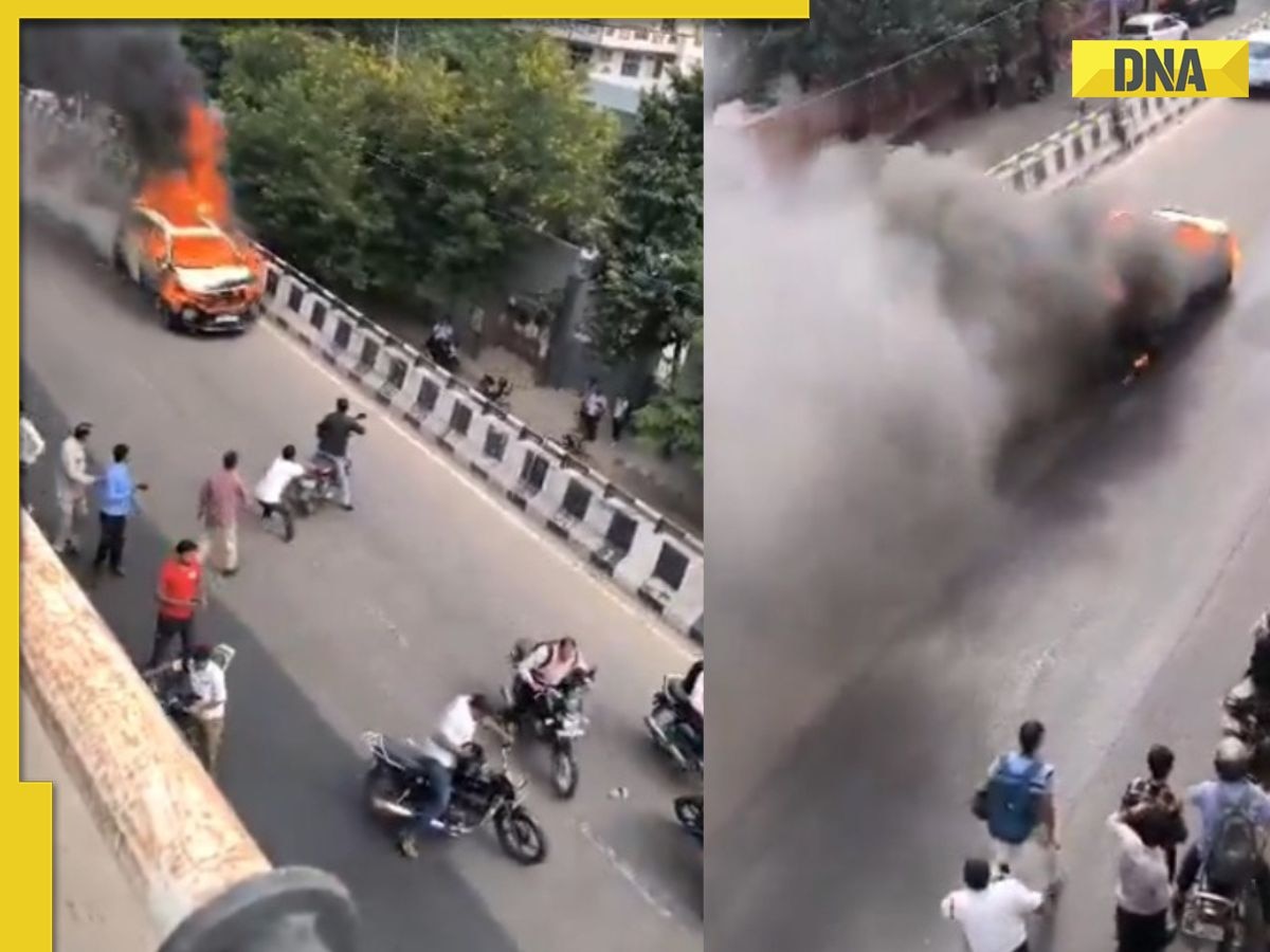 Driverless burning car speeds through Jaipur streets, causes panic, video goes viral