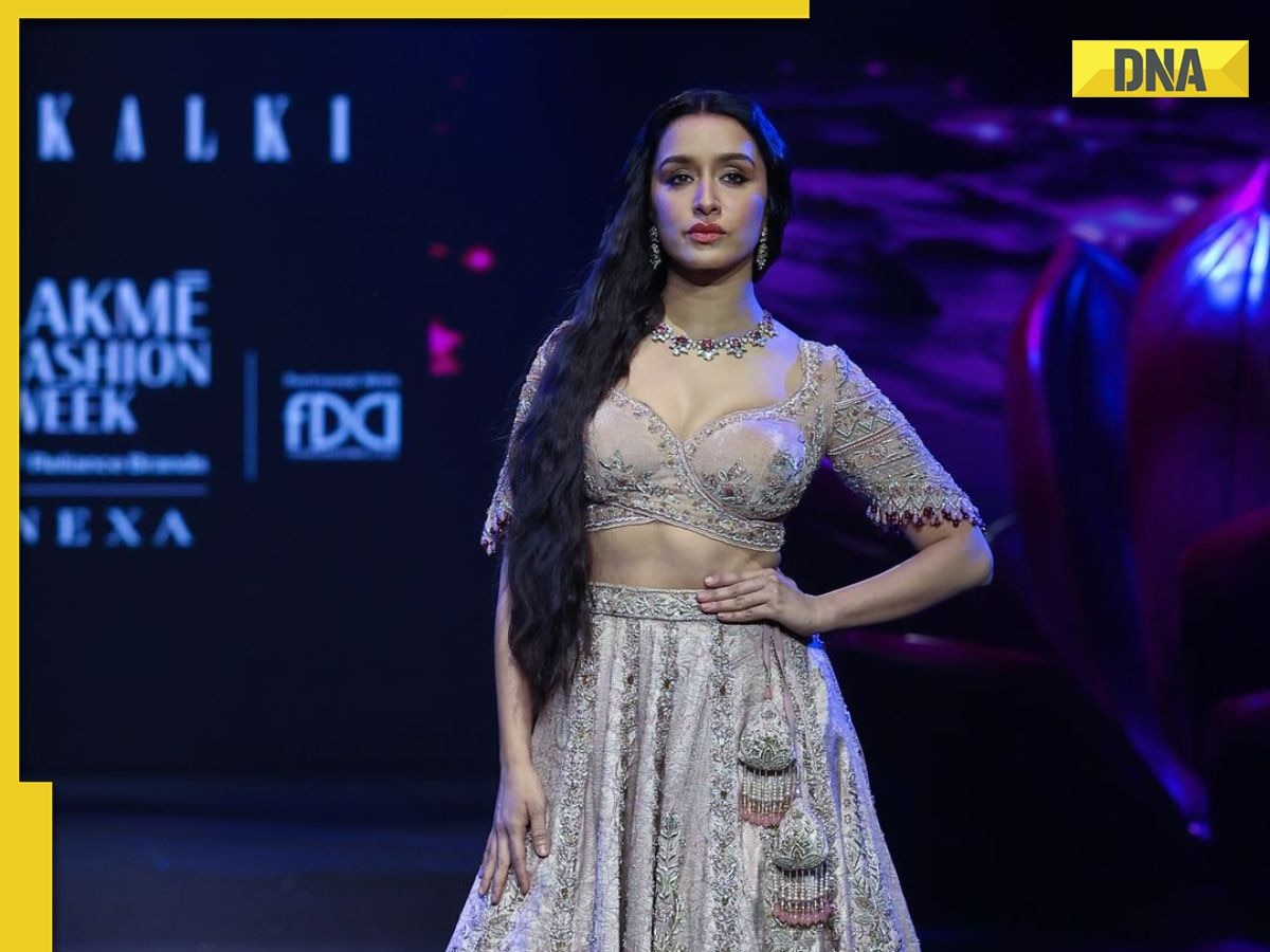 Shraddha Kapoor shines as showstopper in Kalki's silver-embellished lehenga at Lakme Fashion Week