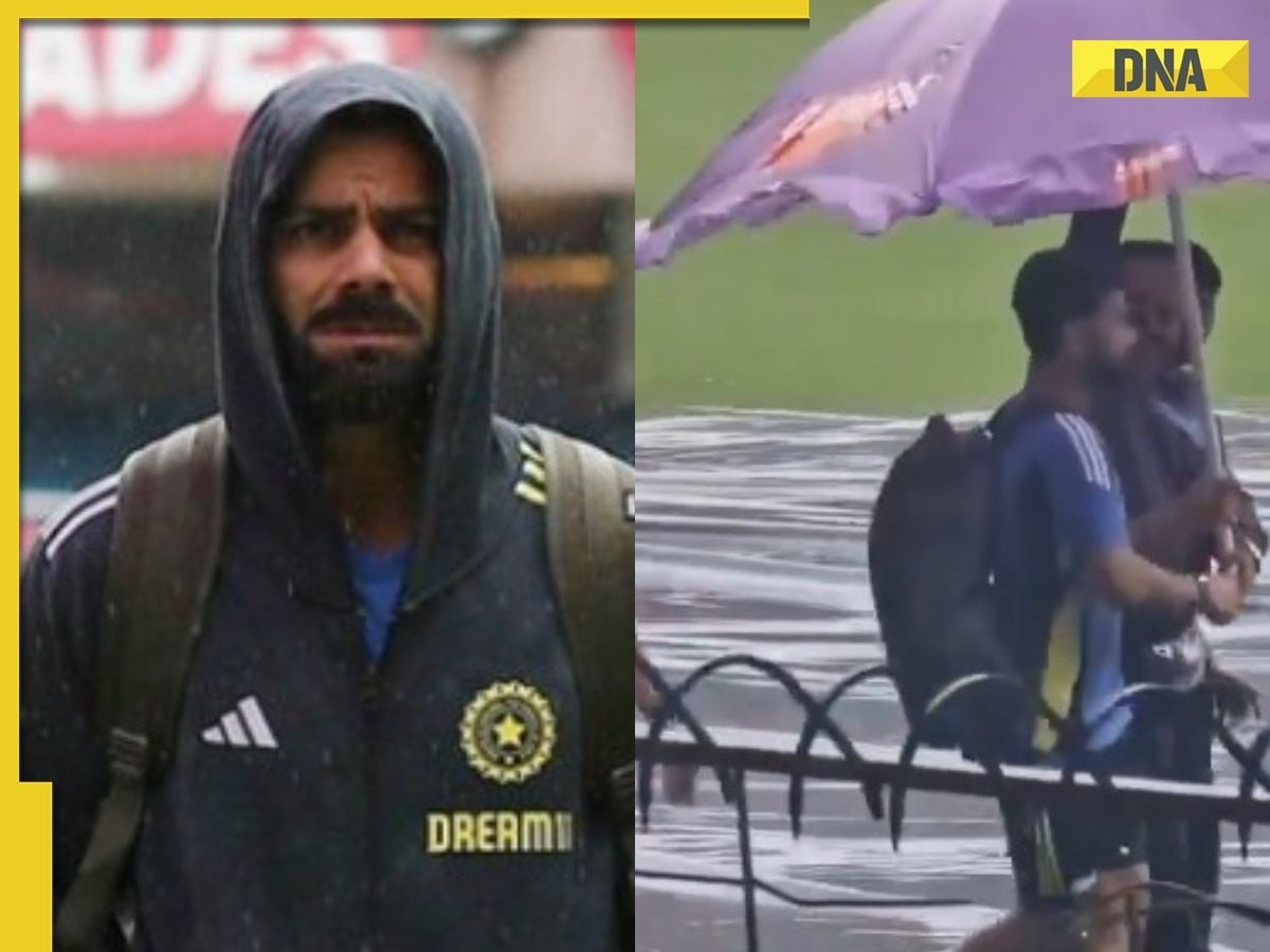 IND vs NZ Test: Virat Kohli's cool walk in rains at Bengaluru's Chinwaswamy Stadium steals spotlight