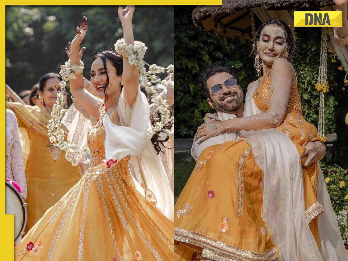 Surbhi Jyoti, Sumit Suri give a sneak peek into their 'yellow love affair', share adorable photos from haldi