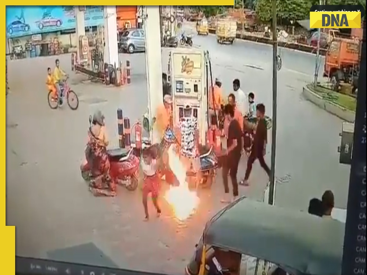 'If you have guts...': Drunk man ignites fire at petrol pump, the reason will shock you, WATCH viral video 