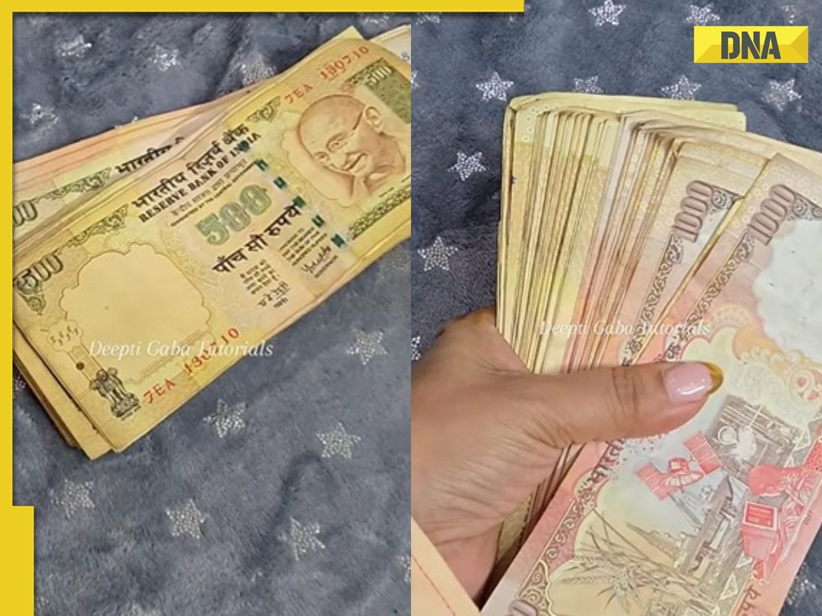 Woman finds bundle of old Rs 500 and Rs 1000 notes during Diwali cleaning, netizens call it...