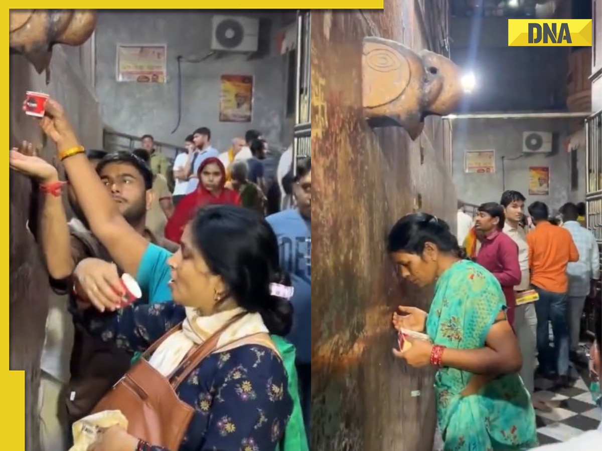 Devotees at Banke Bihari Temple drink AC water believing it to be 'Charan Amrit'; WATCH viral video