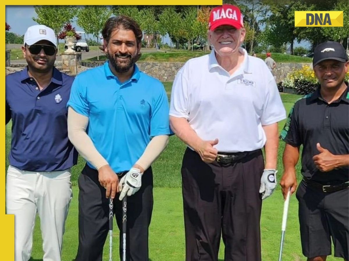 Watch: MS Dhoni's video of playing golf with Donald Trump goes viral after US Polls