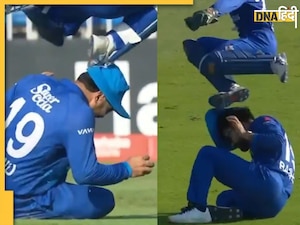 Sharjah में गंभीर चोट लगने से बाल-बाल बचे राशिद खान, सिर के ऊपर विकेट कीपर ने लगाई छंलाग, VIDEO