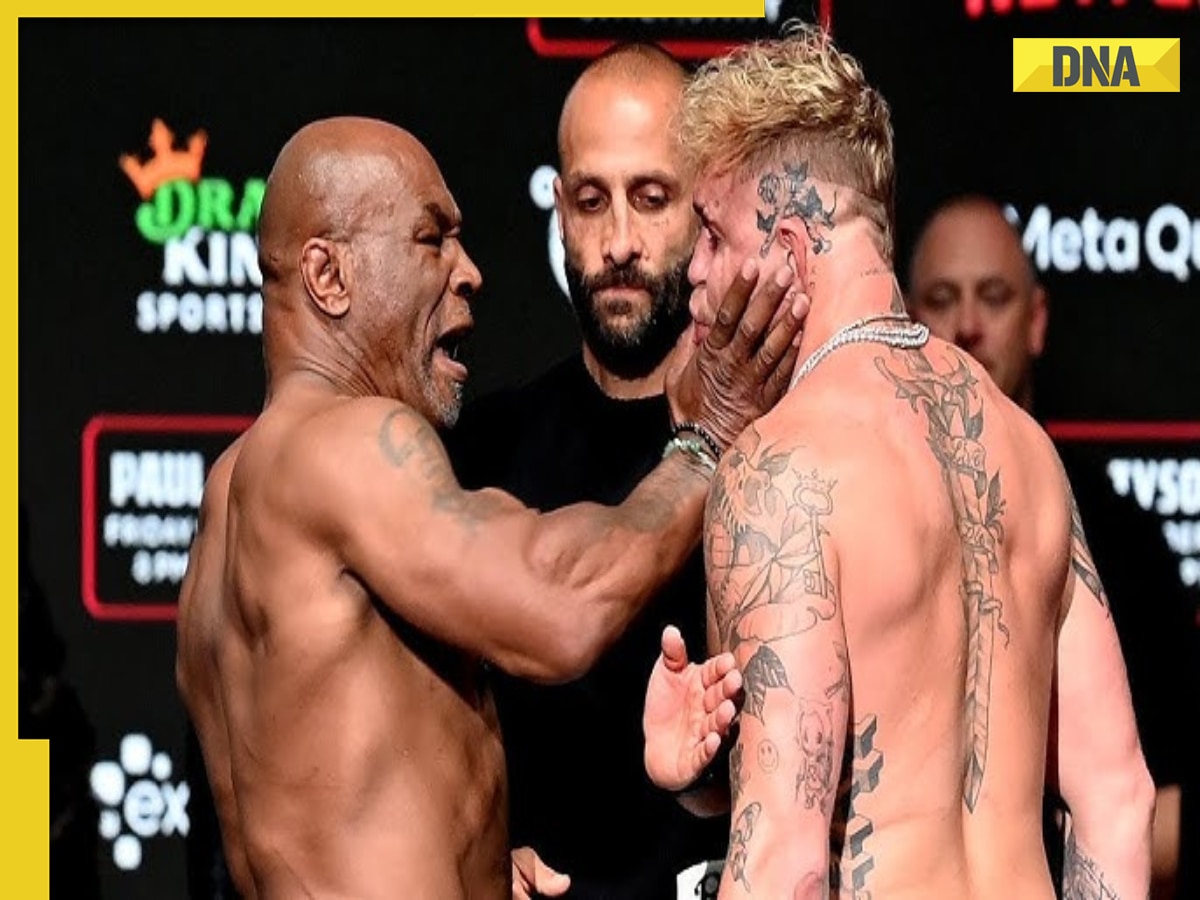 Boxing legend Mike Tyson slaps YouTuber Jake Paul during final staredown, watch viral video