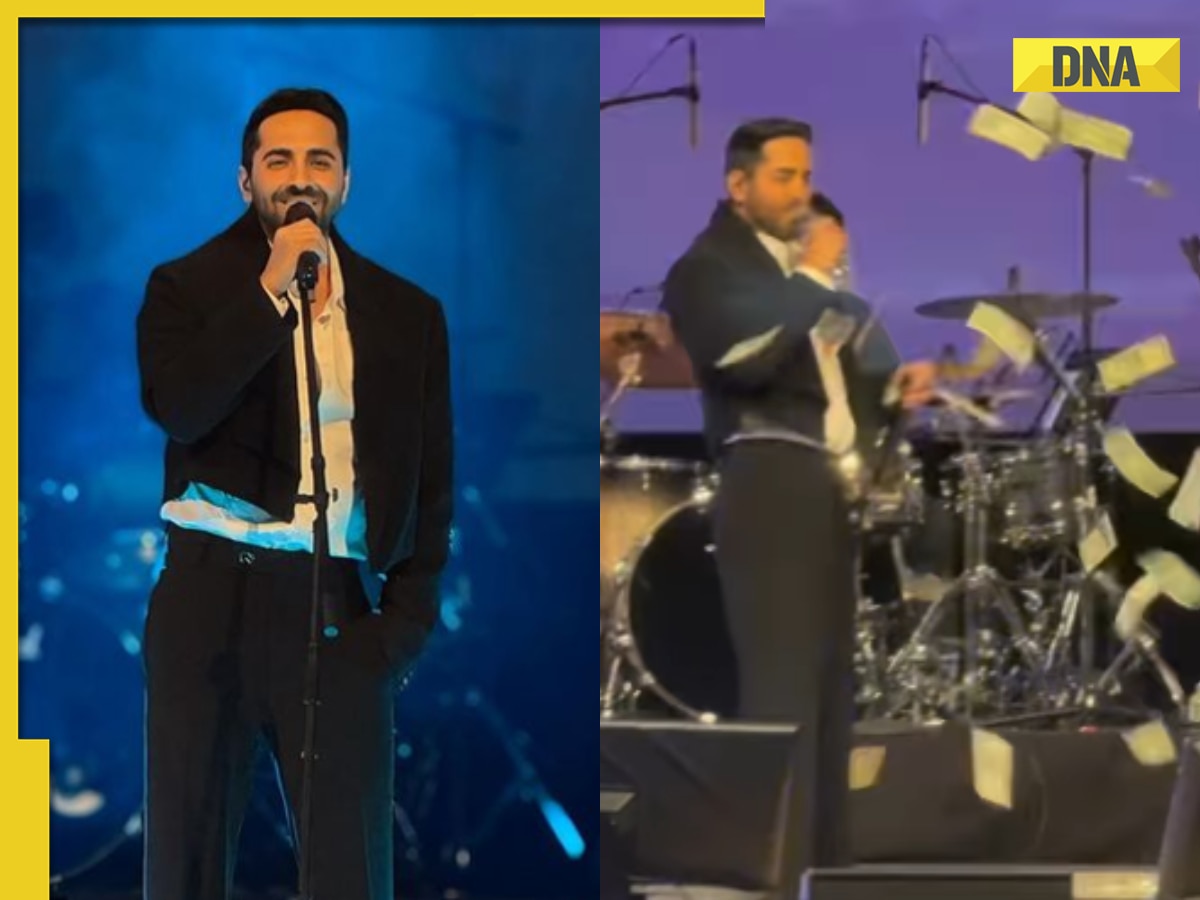 Ayushmann Khurrana gets surprised after fan throws dollars at him during his US concert, says 'main kya karunga iska' 