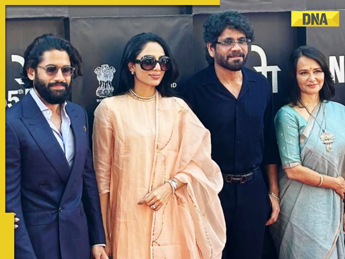 Watch: Nagarjuna invites bahu-to-be Sobhita Dhulipala, son Naga Chaitanya to join him for a family photo at IFFI 2024