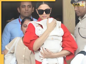 बेटी को सीने से लगाए एयरपोर्ट पर स्पॉट हुईं Deepika Padukone, छुपाया दुआ का चेहरा