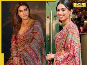 Did Khushi Kapoor copy Kriti Sanon's saree look for Aaliyah ...