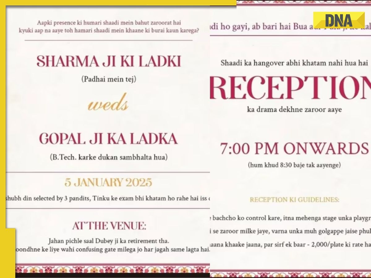 'Khaane ki buraai...': Witty wedding invite goes viral for roasting Indian guests, see pics here