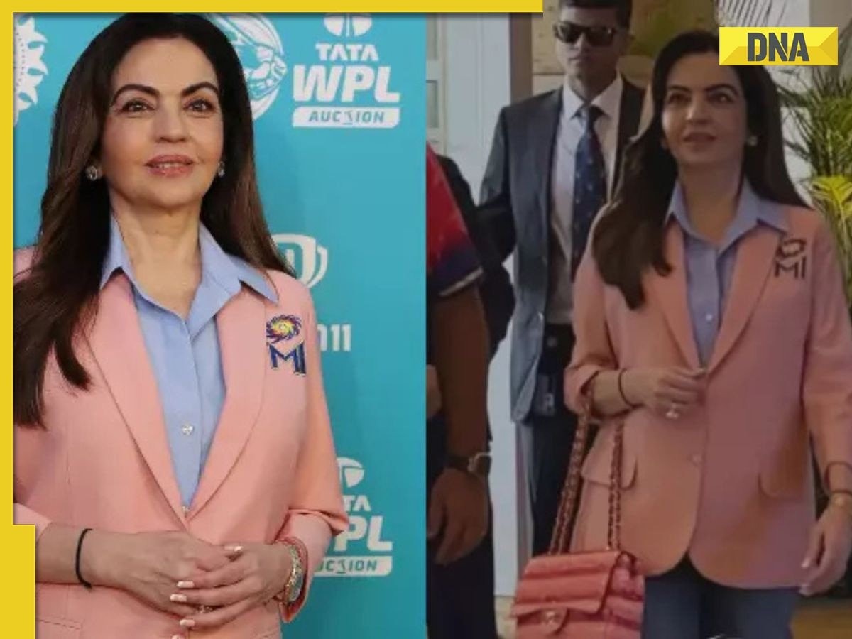 Watch: Mukesh Ambani's wife Nita Ambani stuns in chic pink blazer at WPL 2025 auction, carries luxury bag worth Rs...