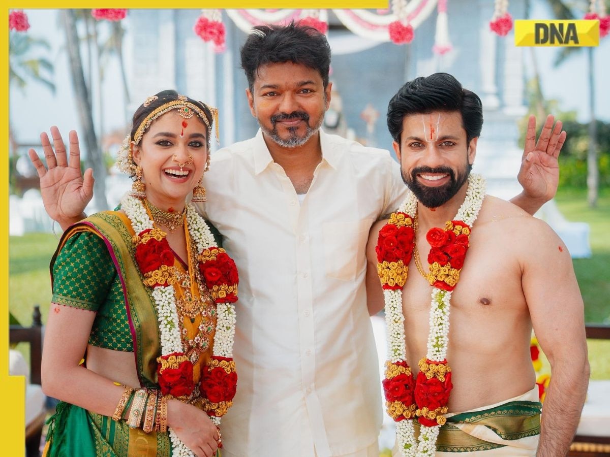 Thalapathy Vijay blesses Keerthy Suresh, Antony Thattil; actress pens heartfelt note with unseen photo from her wedding