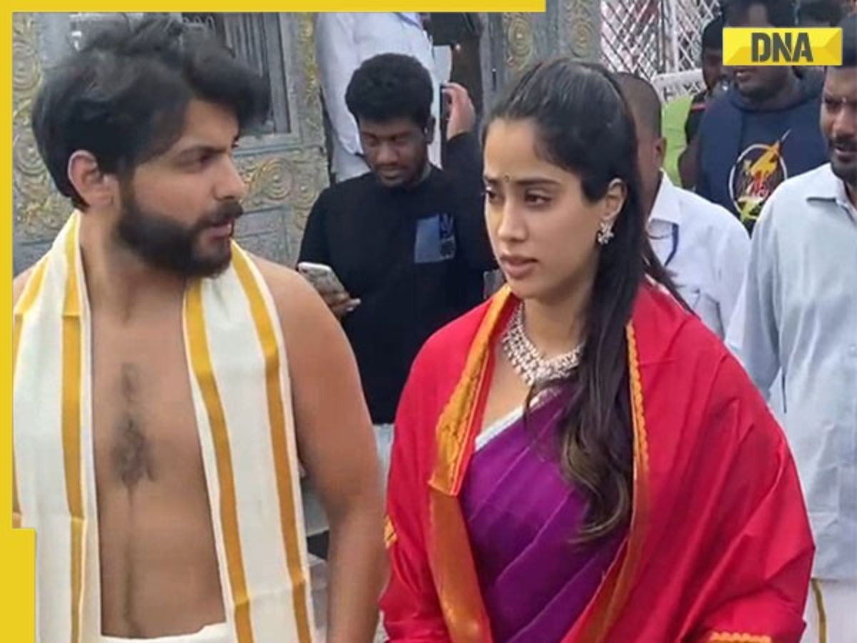 Janhvi Kapoor seeks blessings, visit Tirumala Temple with rumoured boyfriend Shikhar Pahariya: See photo