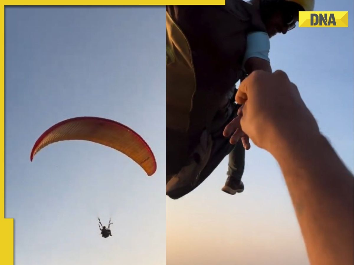 Paraglider performs daring stunt, air-drops lighter to man in Goa, viral video sparks debate online