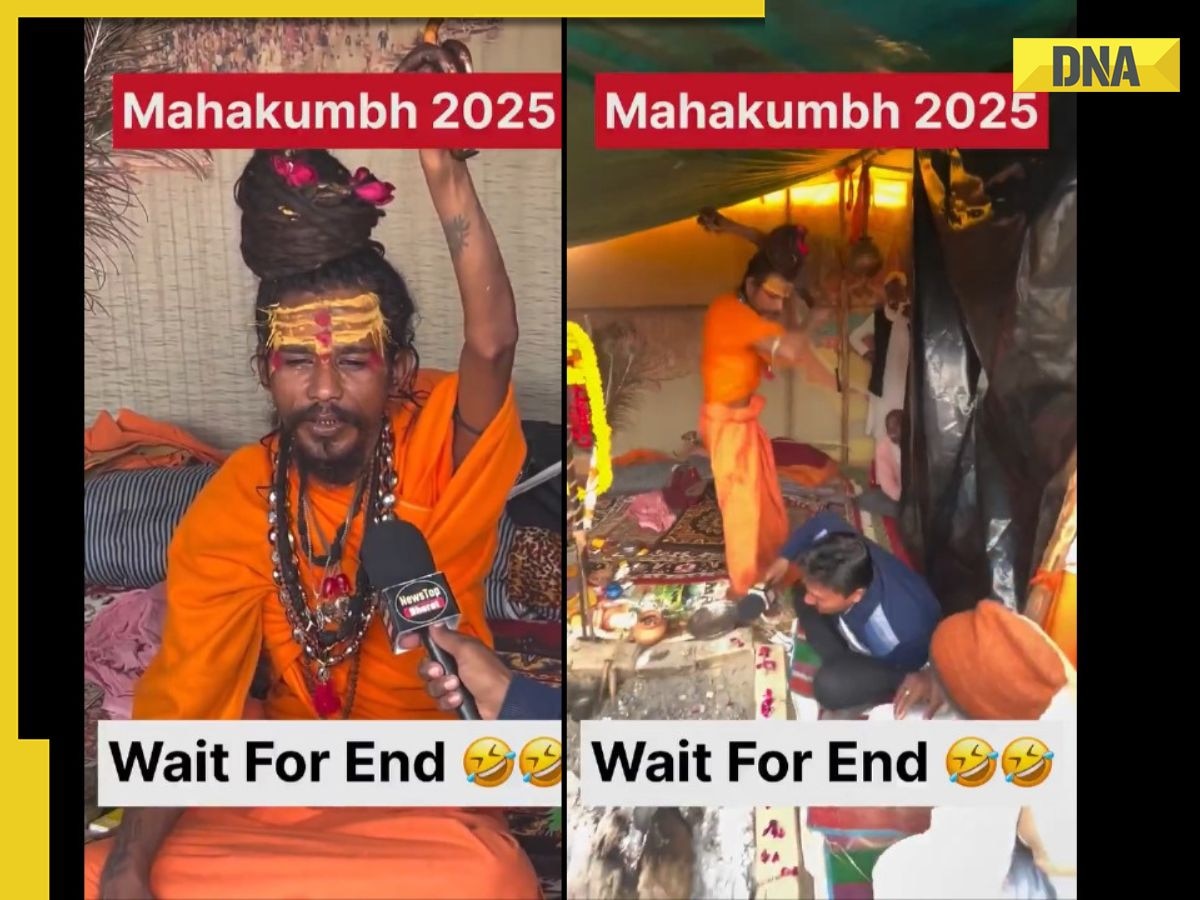 Mahakumbh Mela 2025: Man asks questions to baba, gets beaten up with tongs, WATCH hilarious video