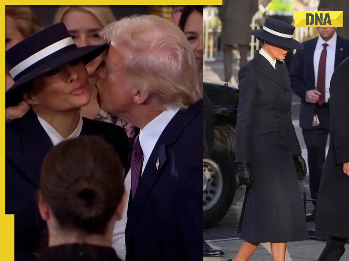 Why was US President Donald Trump's wife Melania Trump hiding behind her massive hat at inauguration? Conspiracy says..
