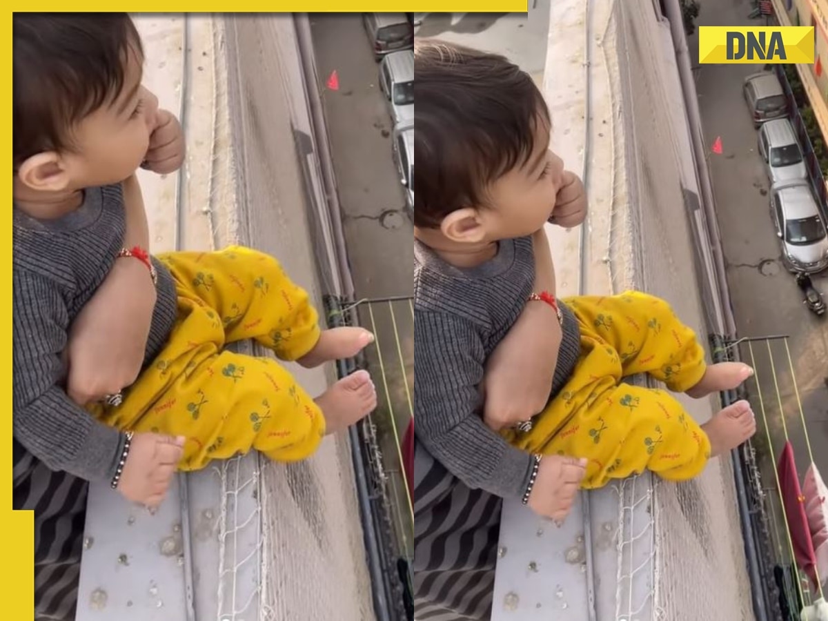 Woman under fire for making her toddler sit on edge of rooftop, make reels; netizens say 'what extent people have reached for views' 