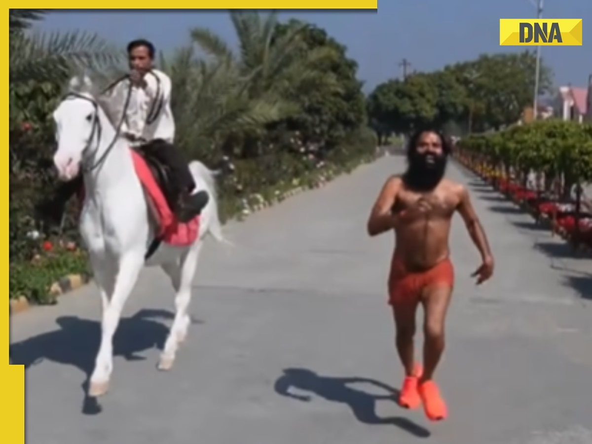 WATCH: Baba Ramdev at 59 takes part in race with horse, netizens say 'Olympics me chalo'