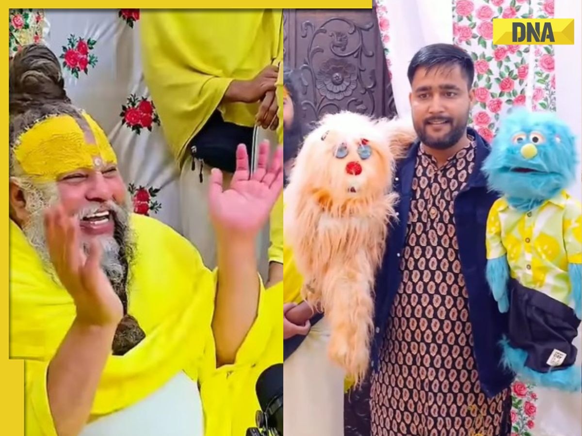 Spiritual leader Premanand Maharaj bursts into laughter after meeting talking puppets Jojo and Johny, video goes viral