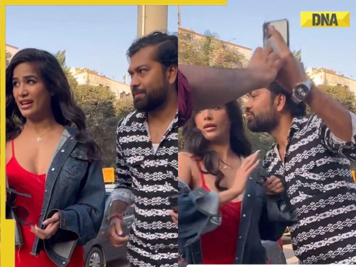Poonam Pandey harrassed? Fan misbehaves with her in viral video, netizens think 'scripted hai': 'Have some shame'