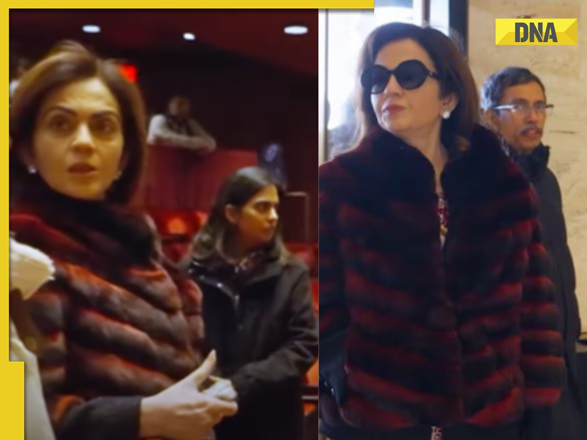 Nita Ambani exudes glamour in red-black fur jacket, outshines Isha Ambani's casual look in New York
