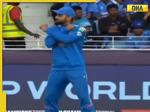 Virat Kohli recreates Cristiano Ronaldo's iconic 'Siuu' celebration during IND vs NZ Champions Trophy match, watch viral video