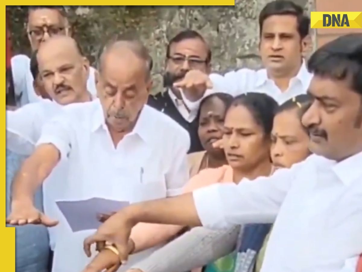 DMK leader stealing gold bangle during anti-Hindi pledge in viral video, BJP’s Annamalai says, ‘thief and DMK...’ 