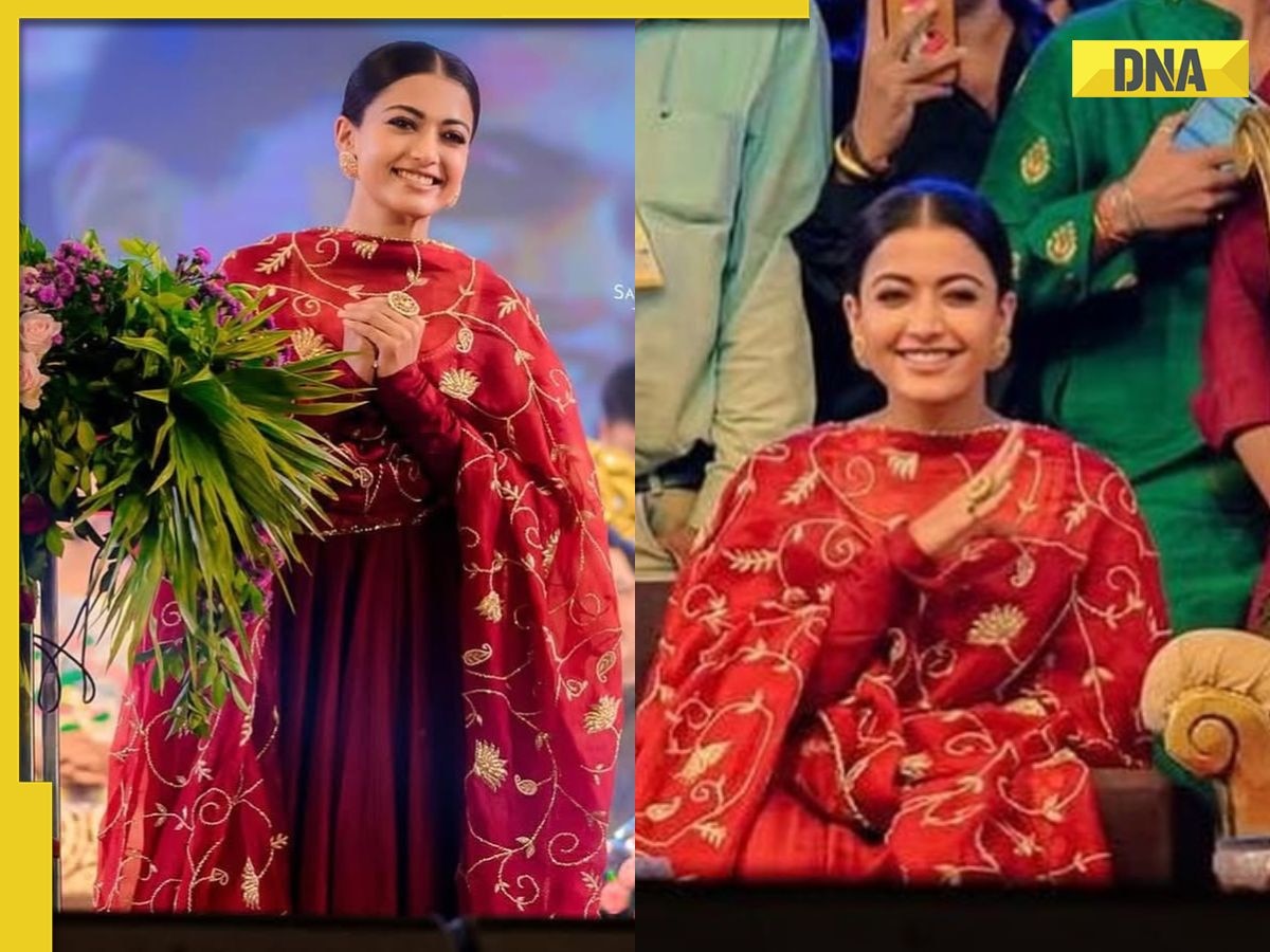 Rashmika Mandanna looks lethal in red anarkali worth Rs 45,600, see pics