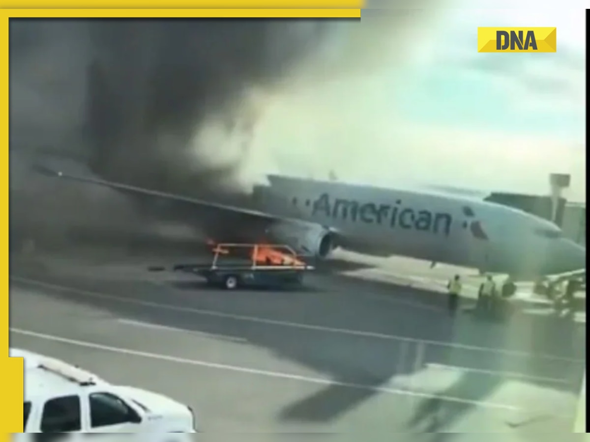 American Airlines plane catches fire at Denver airport, viral video shows passengers on wing; WATCH