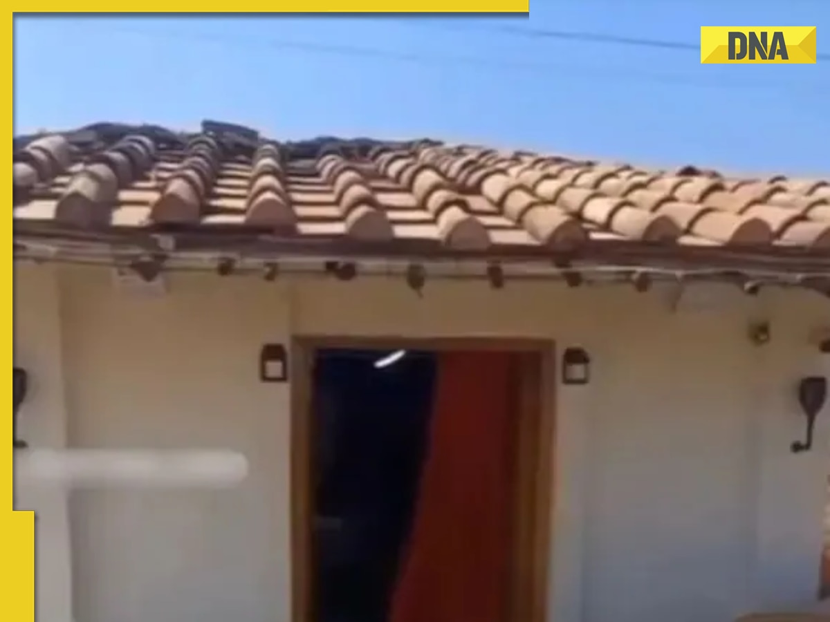 Small hut-shaped house in village turns out to be palace from inside, features AC in bathroom! WATCH viral video