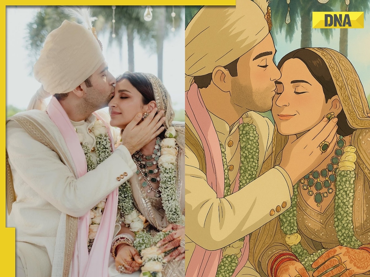 You'll love Parineeti Chopra, Raghav Chadha's Ghibli-style wedding pics! See here 