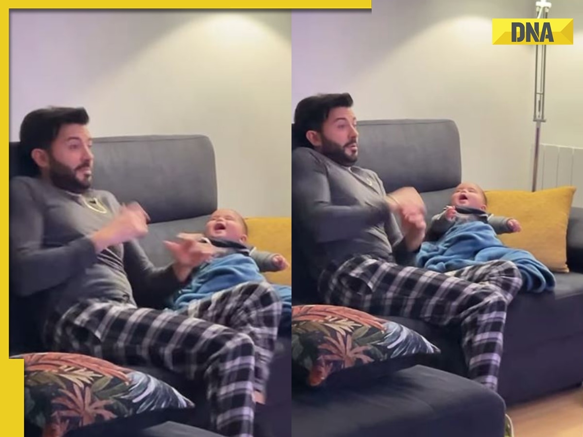 Viral video: Toddler makes his dad 'scared' with giggles, internet can't get over this precious bond! WATCH 