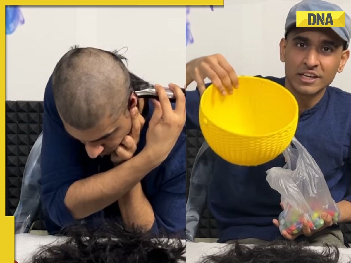 Viral video: Man shaves his head to count hair strands, netizens say 'unemployment is real'