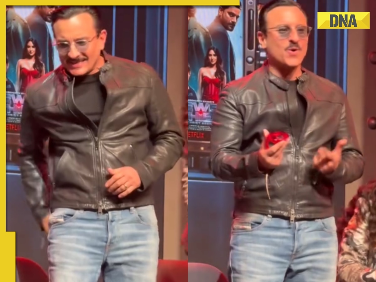 Saif Ali Khan sits atop a 'diamond' at the Jewel Thief trailer launch, video goes viral - Watch