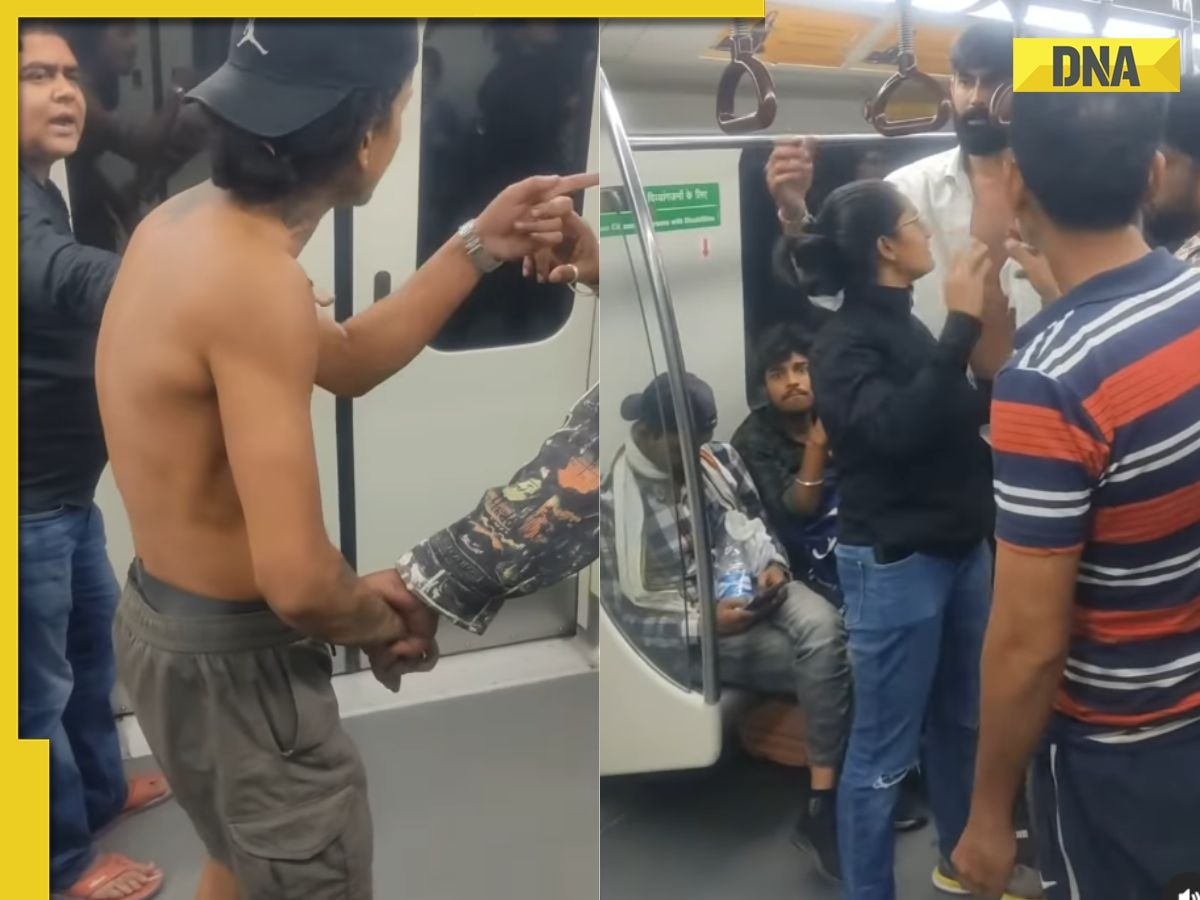 Viral video: Man tears co-passenger’s shirt in Delhi metro, dares him to punch back; internet reacts