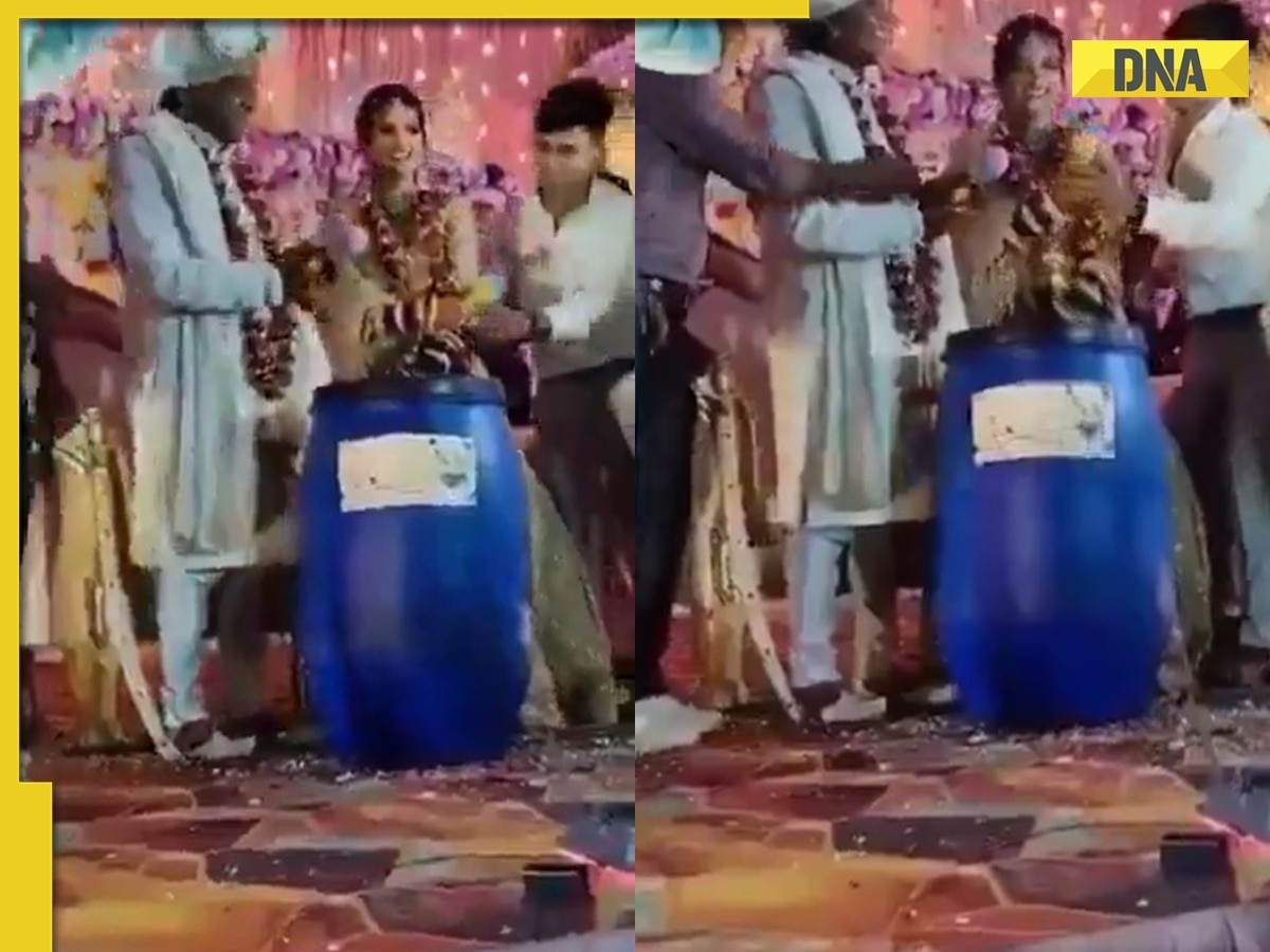 Newlyweds in Uttar Pradesh get 'blue drum' as wedding gift, viral video shocks netizens! WATCH