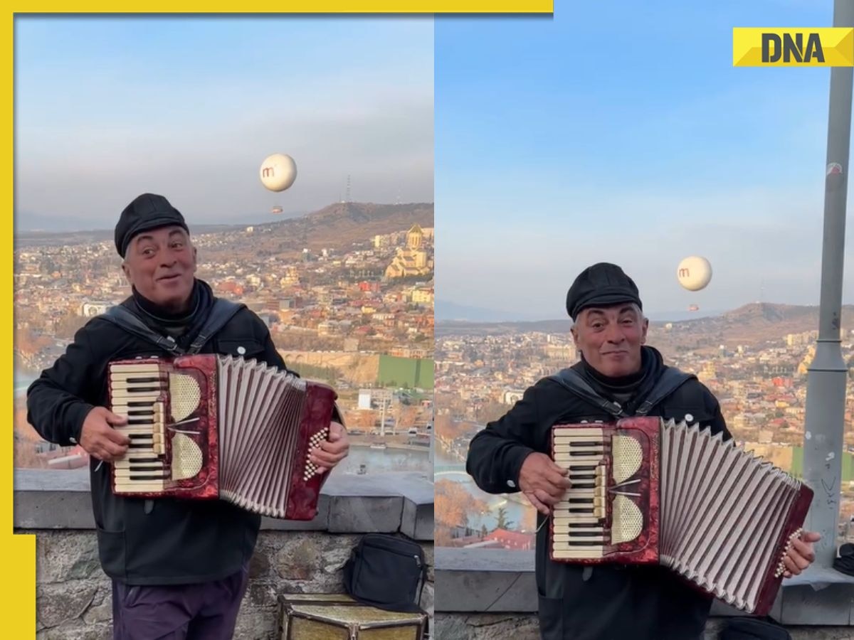 Viral Video: Street musician, calls himself ‘Georgian Raj Kapoor’, plays accordion on THIS Raj Kapoor’s song, wins hearts online 