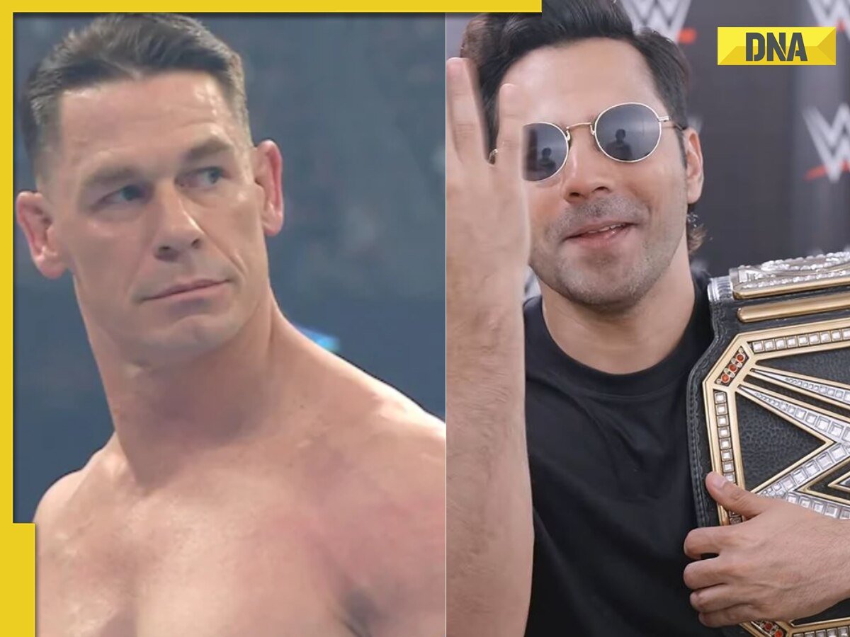 Varun Dhawan celebrates John Cena's historic 17th WWE World Championship, recreates his iconic hand mocking gesture; watch
