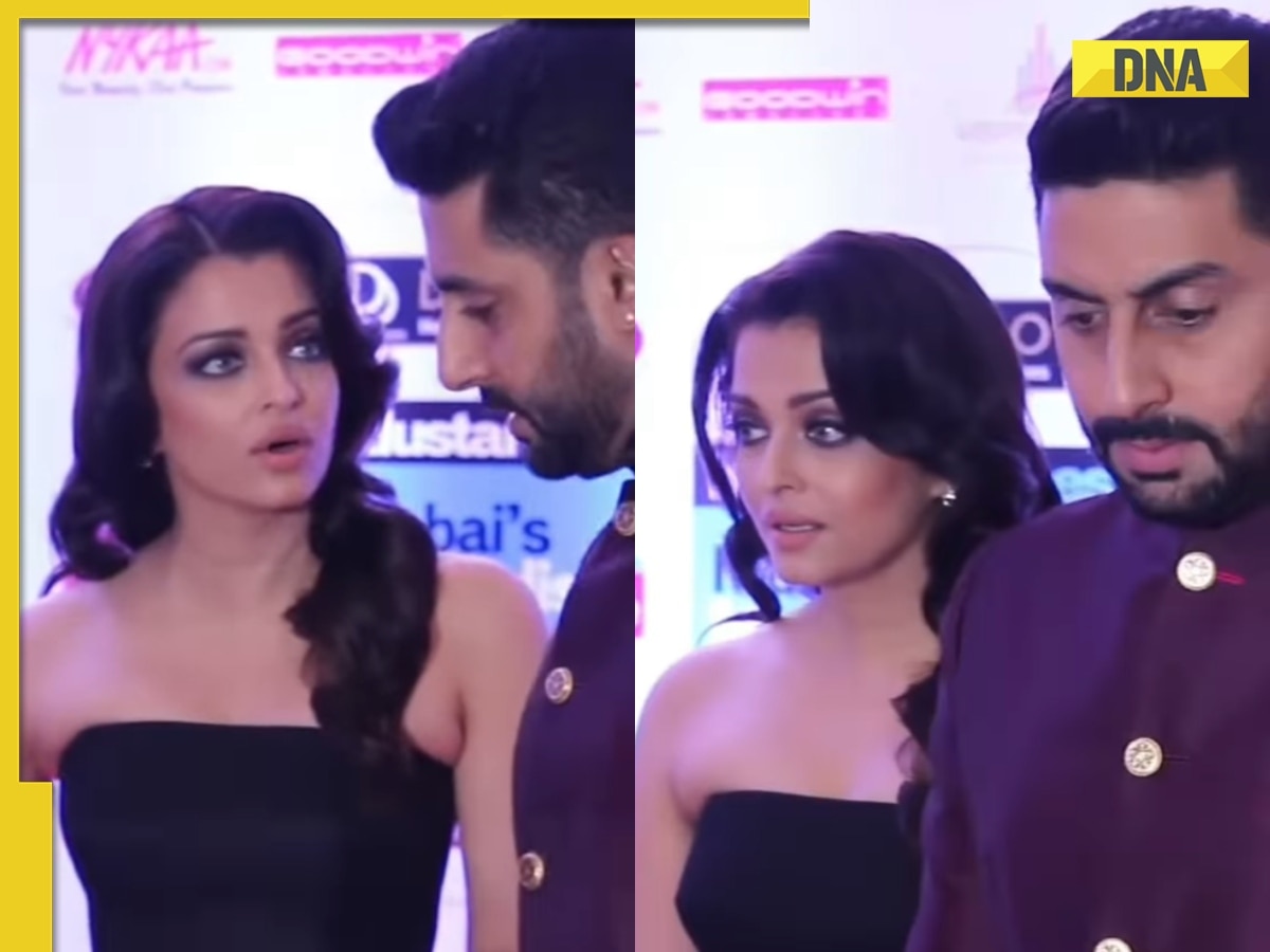 Viral video: Aishwarya Rai looks ‘stressed’ with Abhishek Bachchan, fans say ‘something is bothering her’