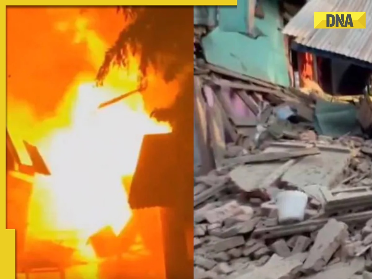 VIDEO: Houses of terrorists Adil Hussain Thoker and Asif Sheikh, accused in Pahalgam attack, destroyed in blasts