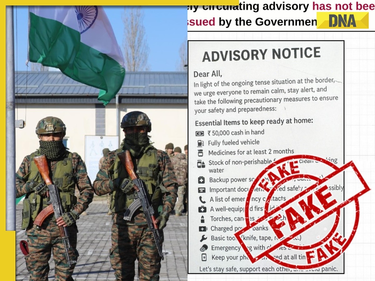 DNA Verified: Amid India-Pakistan tension, FAKE advisory surfaces online