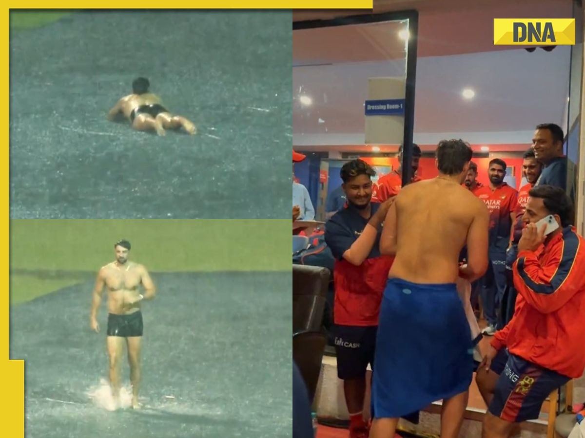 IPL 2025: Tim David dives into puddle during RCB's rain-marred practice session, teammates left in splits - Watch