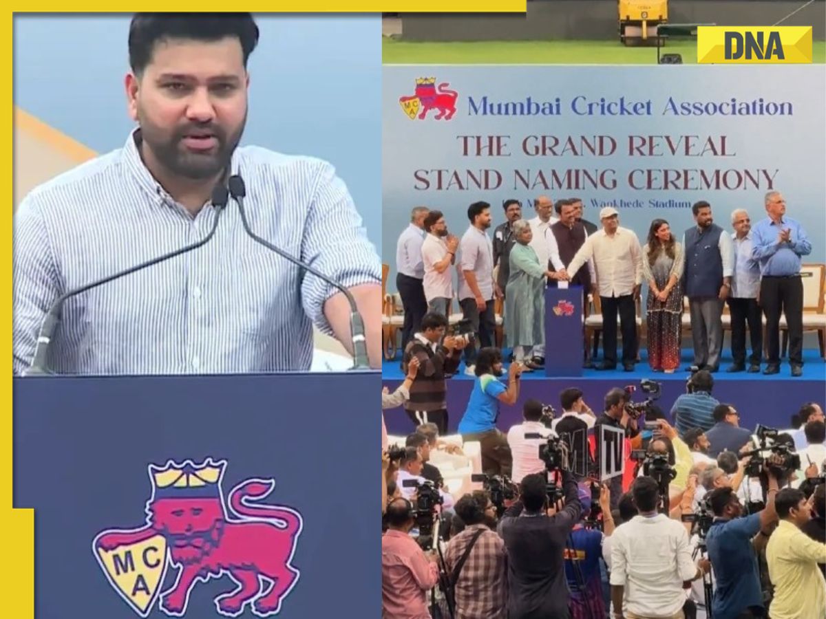 Rohit Sharma Honoured with Stand at Wankhede Stadium, Receives First Ticket 1 Still playing....': Rohit Sharma delivers emotional speech as Wankhede Stadium unveils his stand
