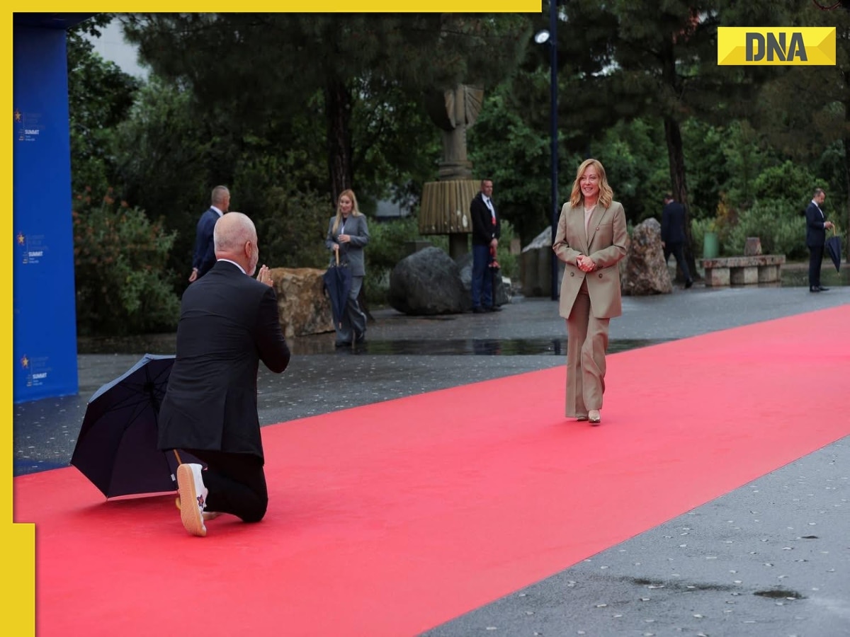As Albanian PM kneels to greet his Italian counterpart Giorgia Meloni at EU summit, 'Melodi' memes surface yet again! 