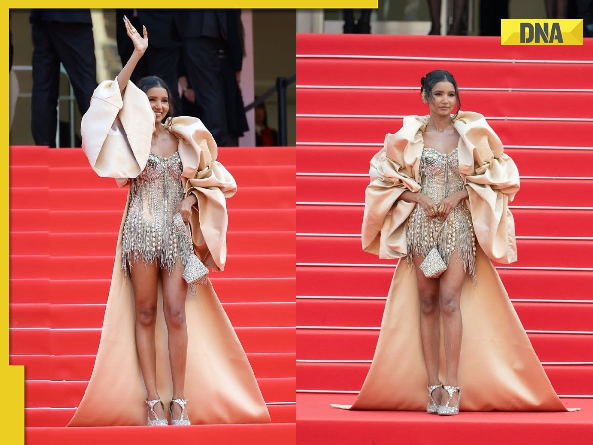 Nancy Tyagi stuns in two-piece couture at Cannes red carpet that took her a month to make: 'Meri mummy ka favourite colour hai'