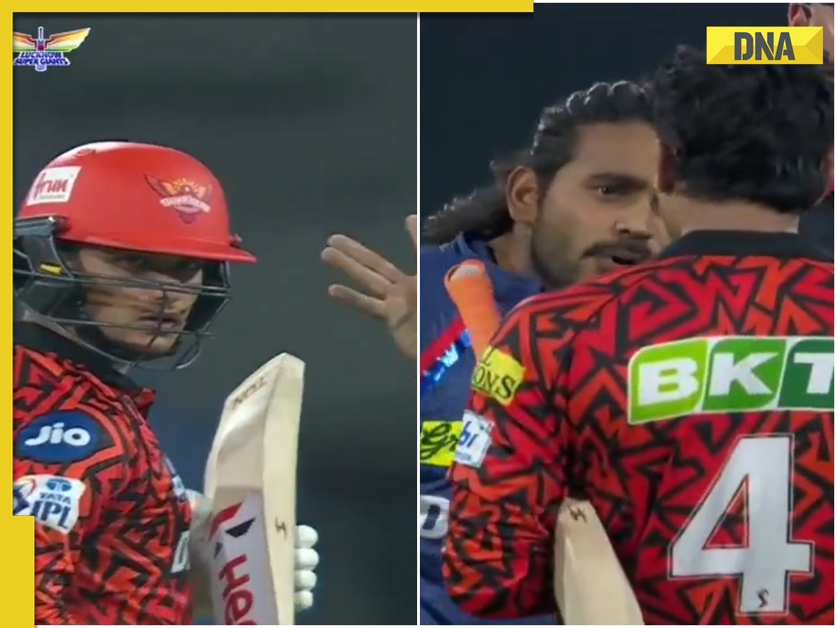 Digvesh Rathi, Abhishek Sharma get into fiery face-off during LSG vs SRH match | Watch