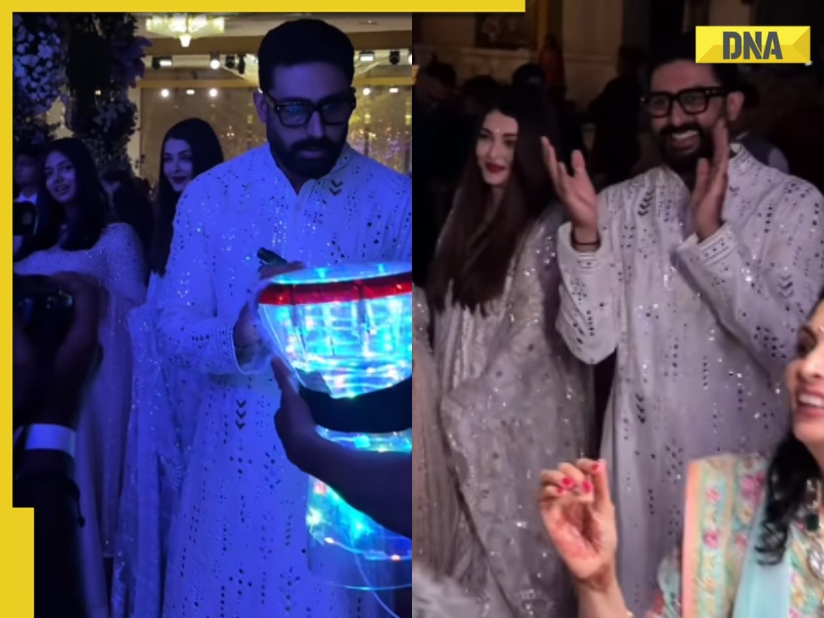 Abhishek Bachchan's drumming on his song Dus Bahane leaves Aishwarya Rai, Aaradhya Bachchan impressed; watch viral video